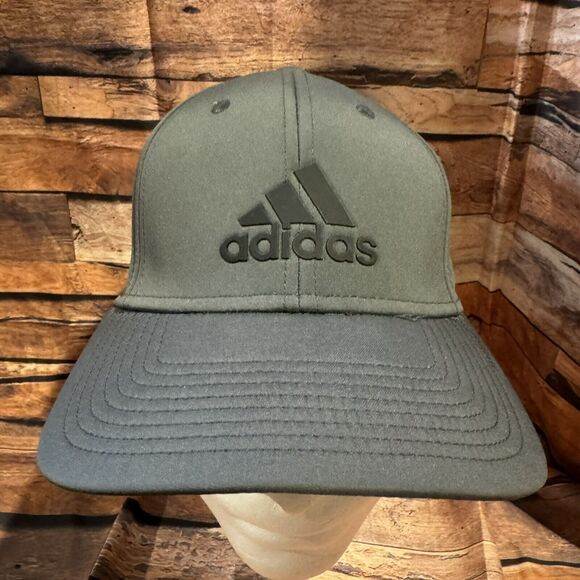 Adidas AEROREADY A-Flex Gray Baseball Cap Hat Stretch Fit Golf Athletic S/M - Picture 1 of 9